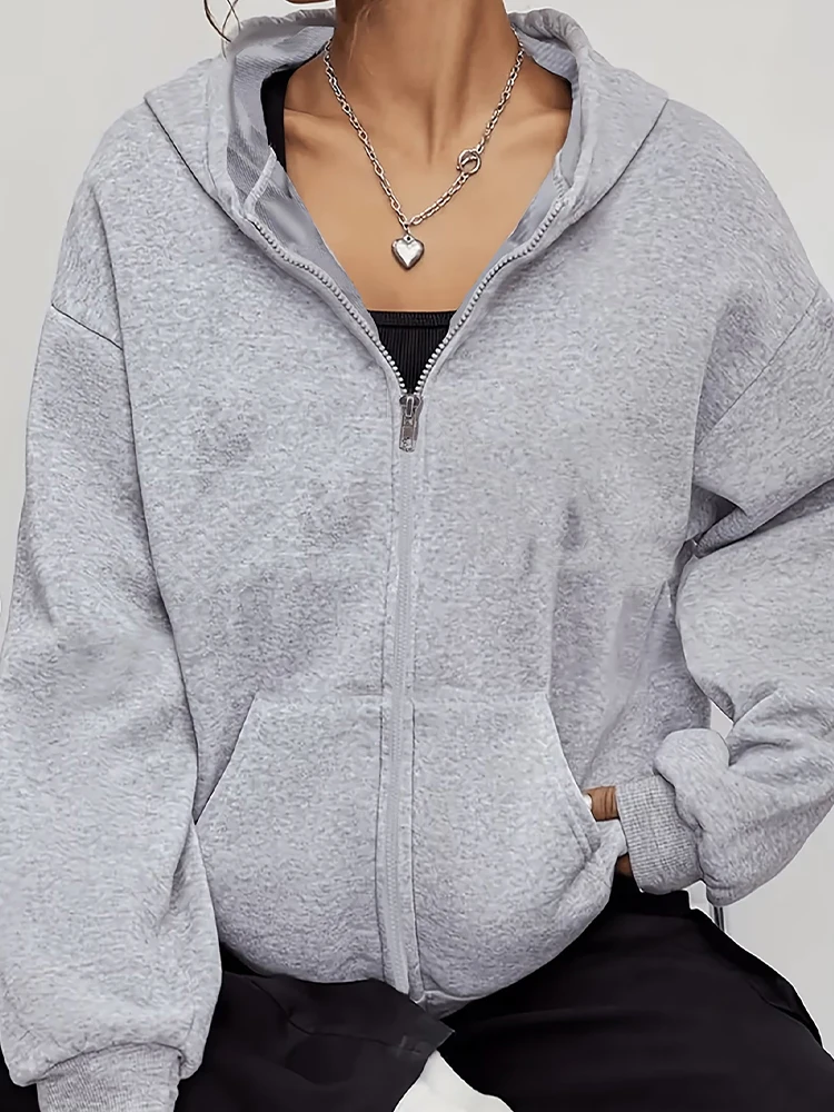Winter Clothing H&M - Women's Jacket Tracksuit Casual Zipper Hooded