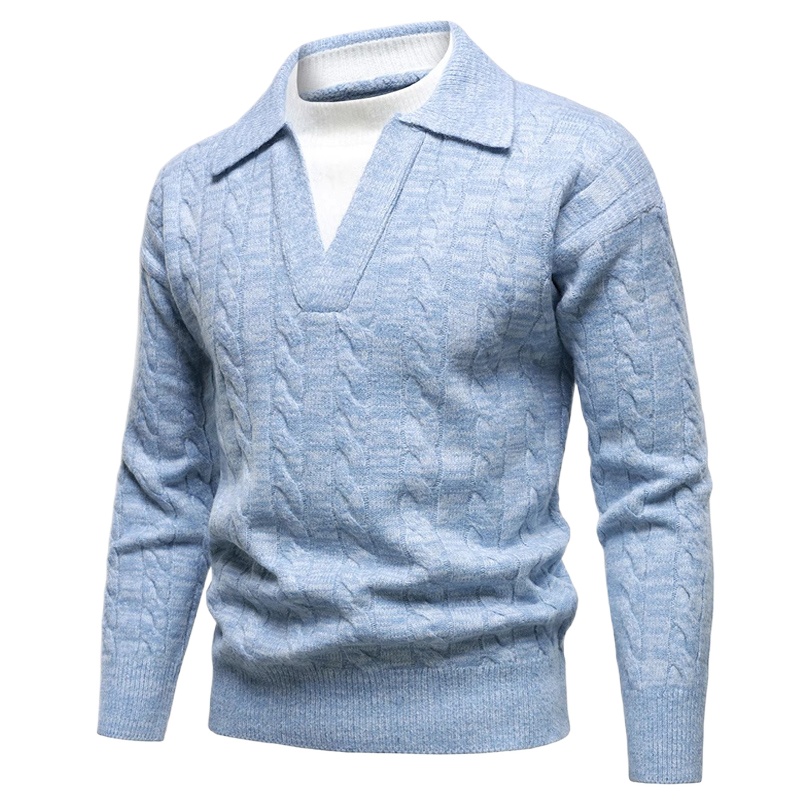 British Style Henry V-Neck Swe - Wool Blend Coat review and price