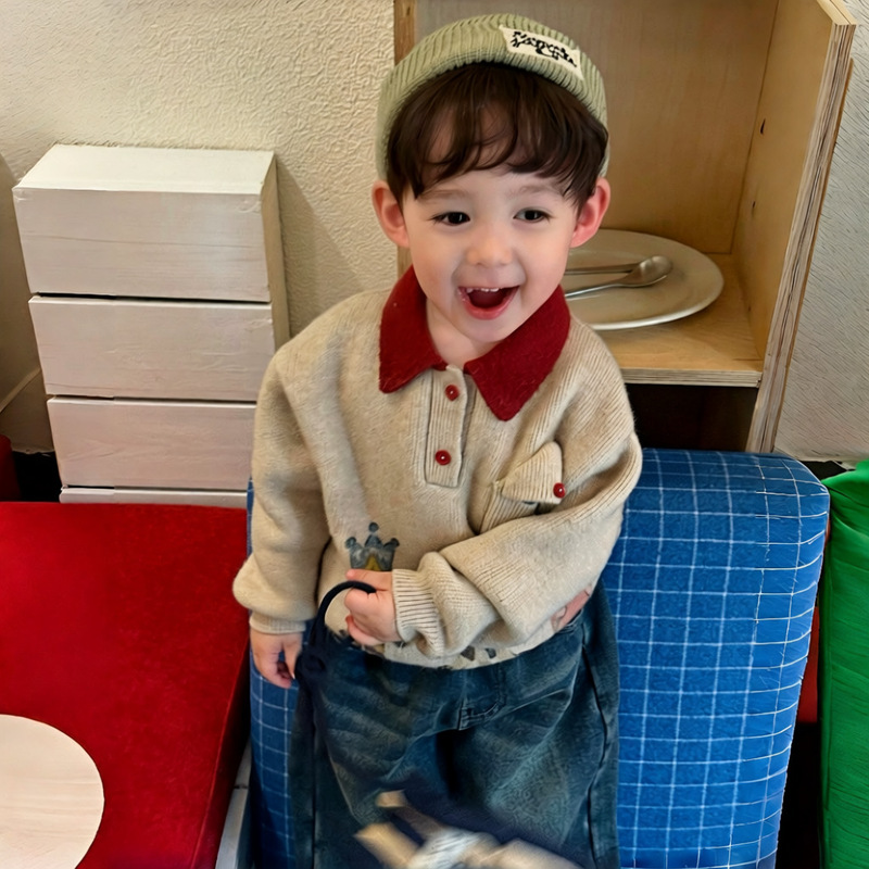 Boys' thickened warm sweater,  - Winter Clothing 1 Year Old review and price
