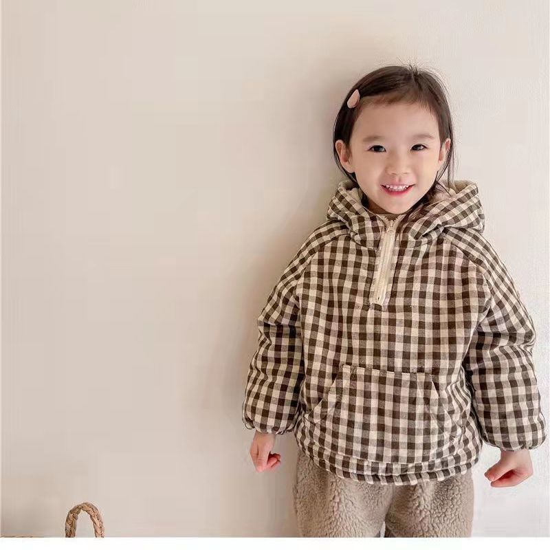 Fashion Plaid Kids Jacket 2026 - Winter Clothing 1 Year Old review and price