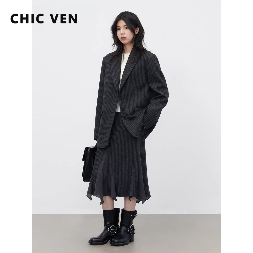 CHIC VEN Fashion Women Woolen  - Wool Blend Coat review and price