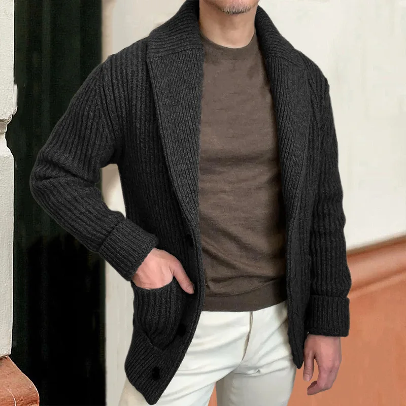 Men's Sweaters Cardigan Lapel  - Wool Blend Coat review and price