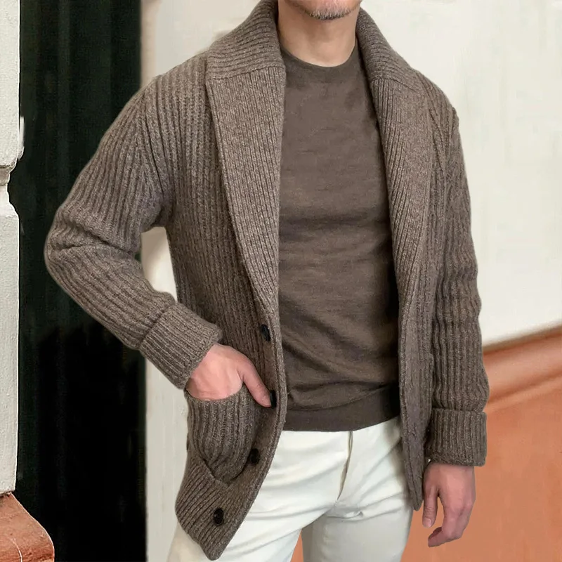 Men's Sweaters Cardigan Lapel  - Wool Blend Coat review and price