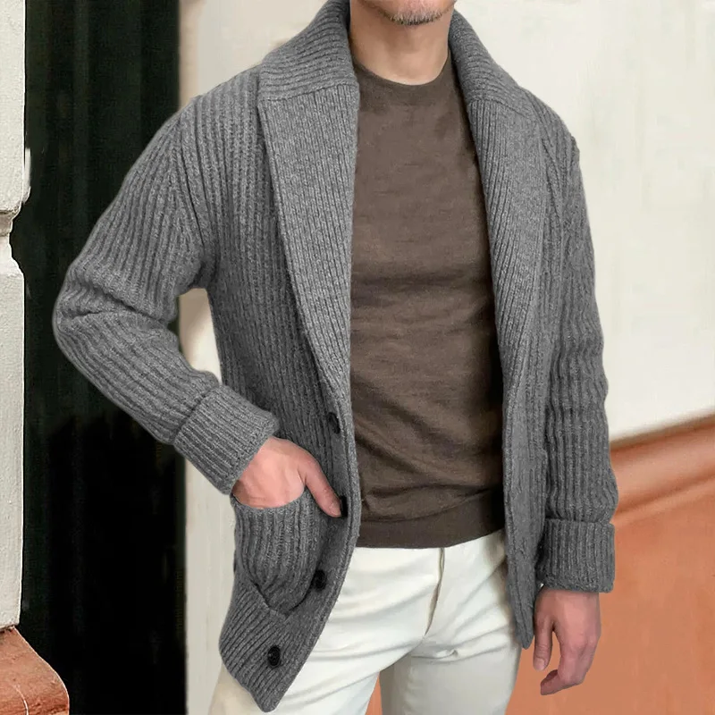 Men's Sweaters Cardigan Lapel  - Wool Blend Coat review and price