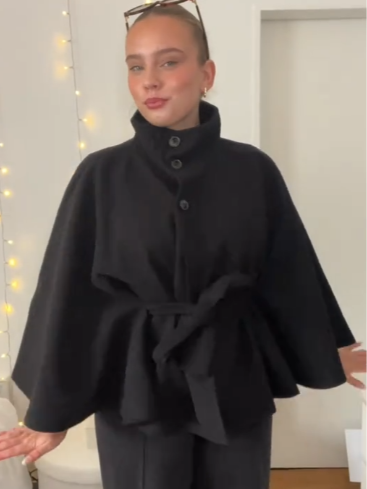 Elegant Wool Blend Cropped Coa - Wool Blend Coat review and price