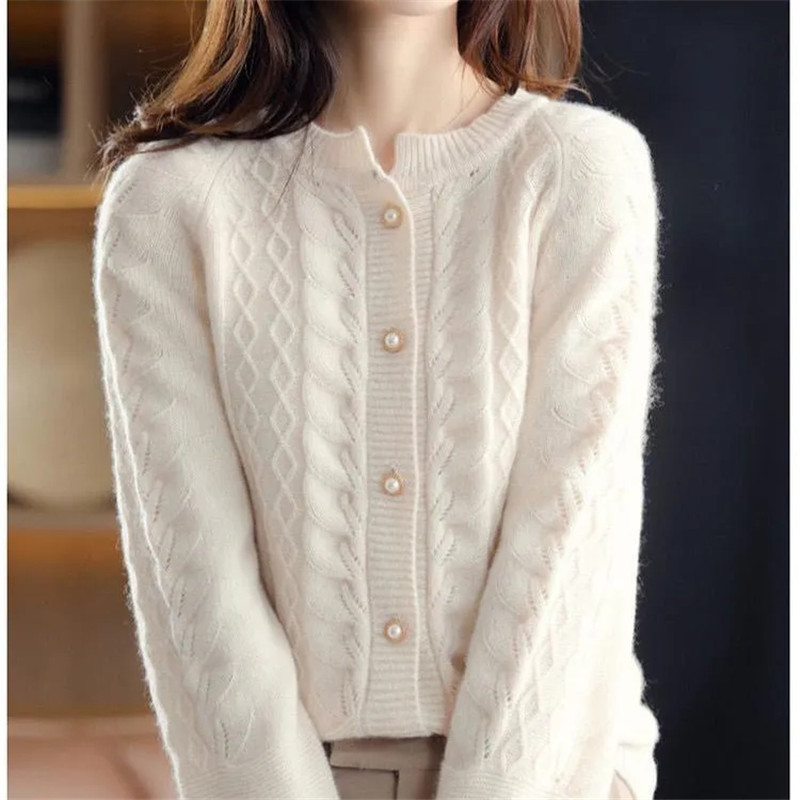 Vintage Knitted Cardigan Jacke - Wool Blend Coat review and price