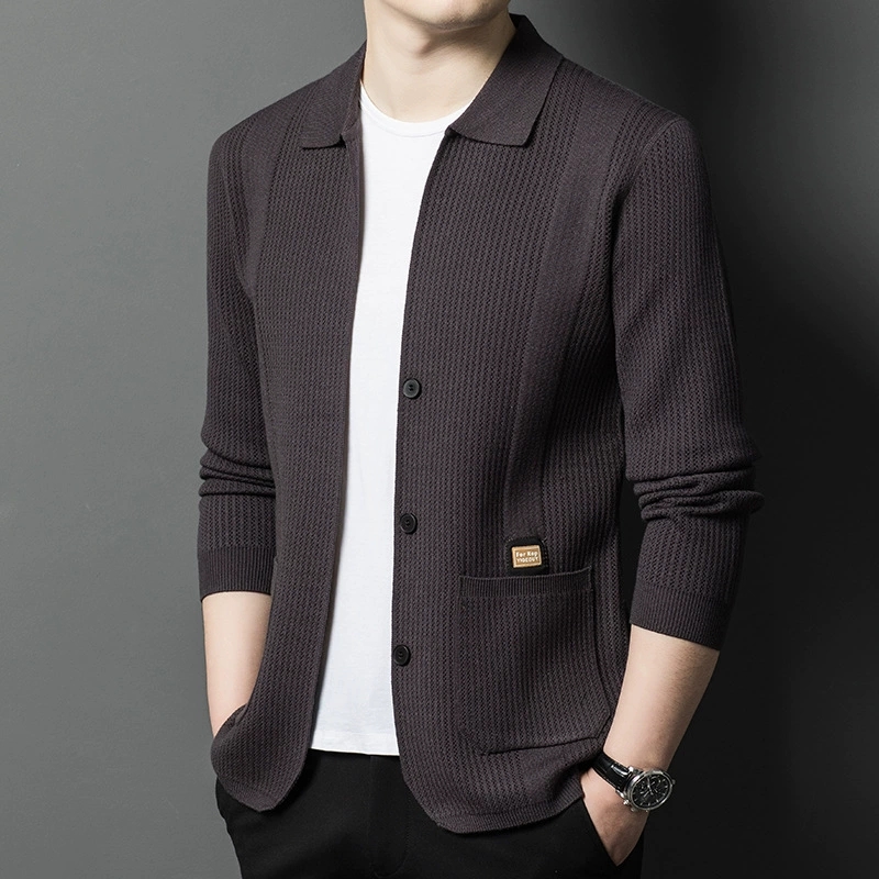 High-Quality Men's Knitted Car - Wool Blend Coat review and price
