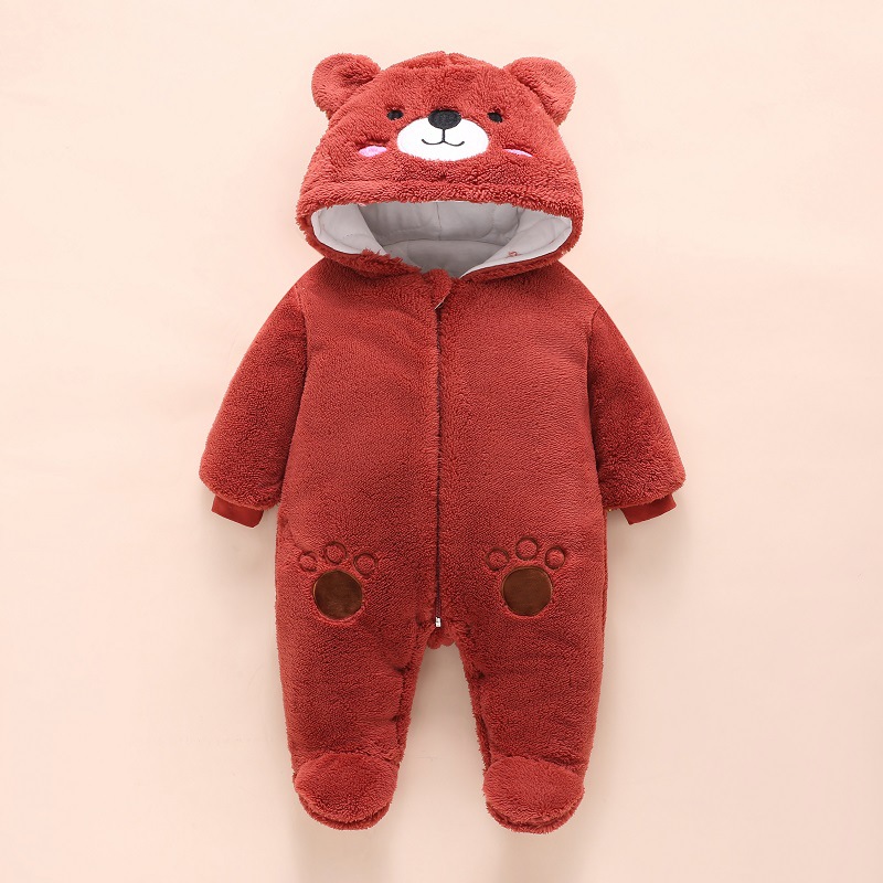 0-12M Baby Rompers Cute Bear T - Winter Clothing 1 Year Old review and price
