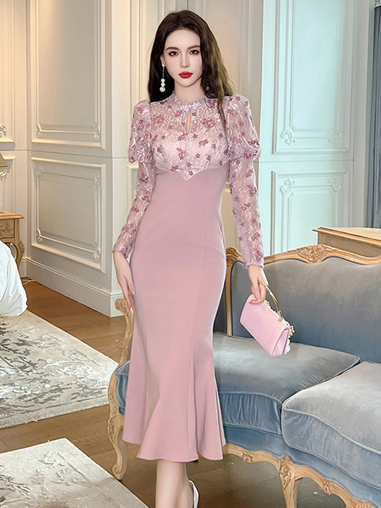Spring Autumn Qipao Mermaid Lo - Winter Clothing H&M review and price