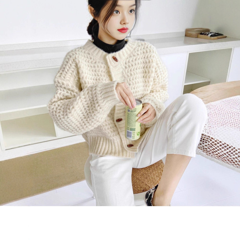 Women's Chunky Knit Cardigan,  - Wool Blend Coat review and price
