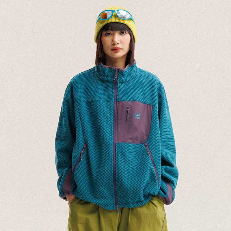 Autumn Winter Polar Fleece Wav - Wool Blend Coat review and price