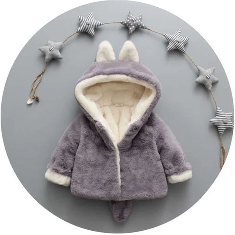 Cute Cat Ears Plush Baby Jacke - Winter Clothing For Toddlers review and price