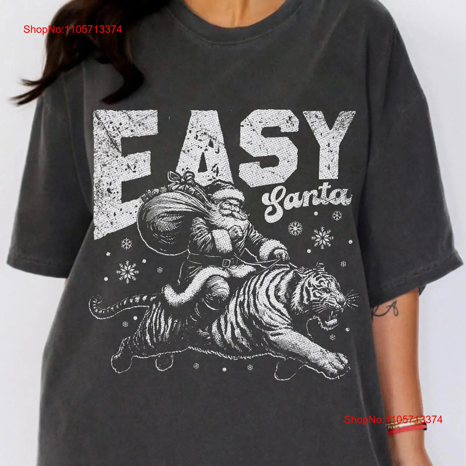 Easy Santa T Shirt Tiger Fun f - Winter Clothing Meme review and price