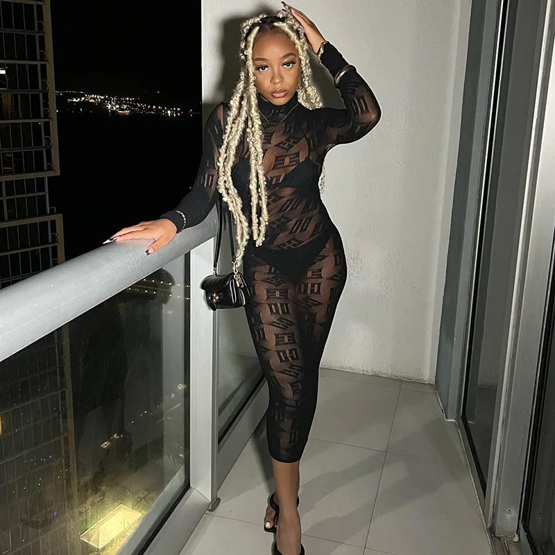 See Through Long Dress Women S - Winter Clothing H&M review and price
